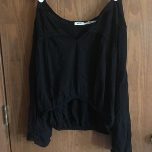 Peasant blouse with bell sleeves & crochet details